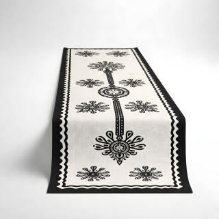 Biały dekoracyjny bieżnik, Bieżnik w stylu góralskim