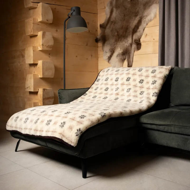 Koc góralskie w gwiazdki, ciepły koc na zimne wieczory - numer 301