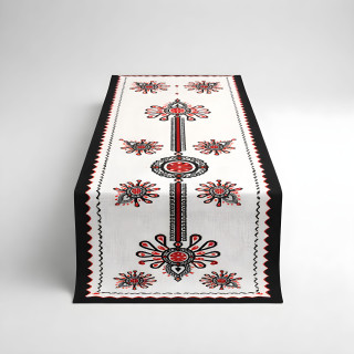 Góralski bieżnik na stół, Bieżnik dekoracyjny biały