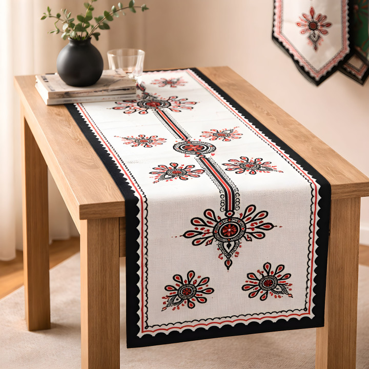 Góralski bieżnik na stół, Bieżnik dekoracyjny biały