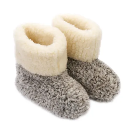 Ciepłe, wełniane kapce góralskie, bambosze wełniane, wełniaki - numer 225