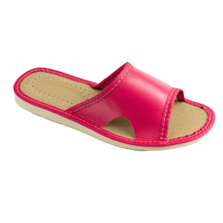 Pantofle damskie różowe, cukierkowo różowe kapce domowe