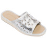 Pantofle srebrne damskie, wygodne kapcie domowe, klapki damskie - numer 138