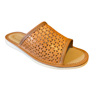 Odkryte pantofle damskie domowe, wygodne, ażurowe laczki damskie