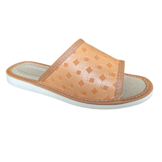 Kapcie damskie w kwadraciki, odkryte papcie damskie domowe