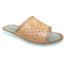 Otwarte pantofle domowe damskie, lacie, laczki domowe damskie jasne - numer 170