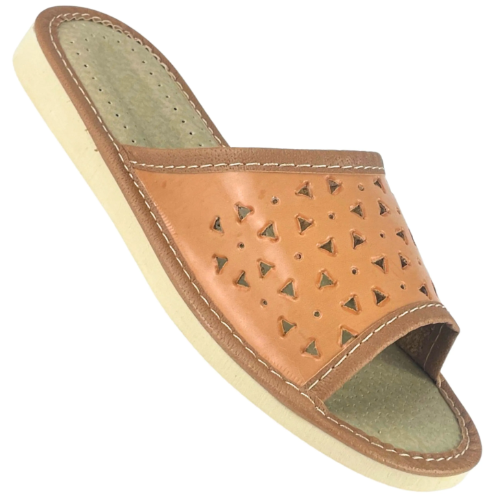 Ażurowe pantofle domowe damskie, lekkie klapki domowe - numer 223