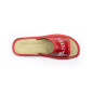 Czerwone laczki damskie z napisem "Queen", pantofle idealne na prezent - numer 101