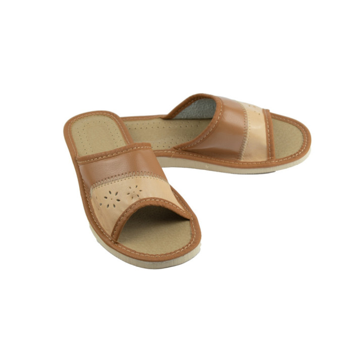 Pantofle damskie domowe, łączone kolorami ciapy domowe damskie