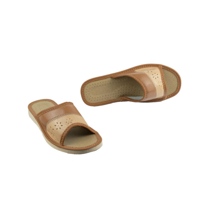 Pantofle damskie domowe, łączone kolorami ciapy domowe damskie