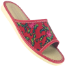 Pantofle damskie domowe z góralskim motywem czerwone, kapcie góralskie