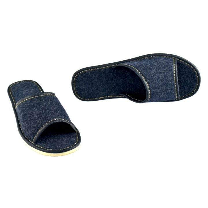 Kapcie damskie z wolnymi palcami, pantofle damskie domowe z filcu