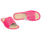 Różowe pantofle damskie domowe "Rozeta", wygodne ciapy damskie domowe - numer 137