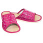 Pantofle fioletowe damskie, wygodne kapcie domowe, klapki damskie - numer 142