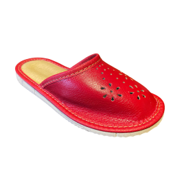 Kryte, czerwone pantofle dziecięce, wygodne i lekkie ciapki dla dzieci - numer 151