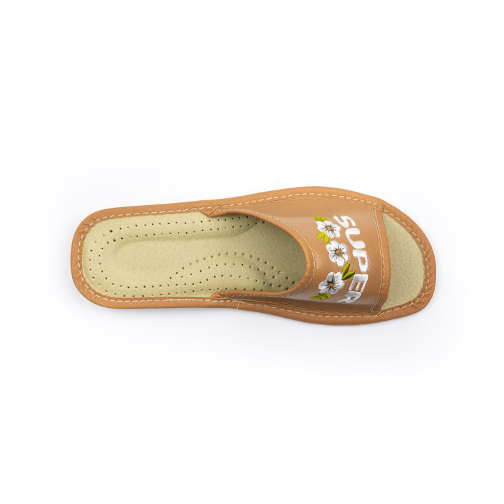 Kapcie dla mamy, spokojne pantofle damskie z napisem Super Mama, na prezent - numer 090