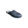 Skórzane, szare kryte pantofle męskie z profilowaną wkładką - numer 191