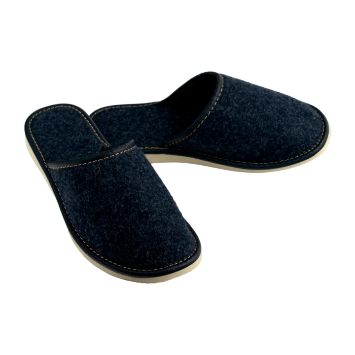 Kryte kapcie damskie z naturalnego filcu, kapcie z wełny 100%