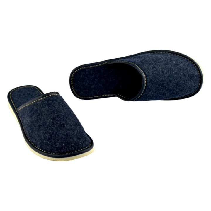 Kryte kapcie damskie z naturalnego filcu, kapcie z wełny 100%