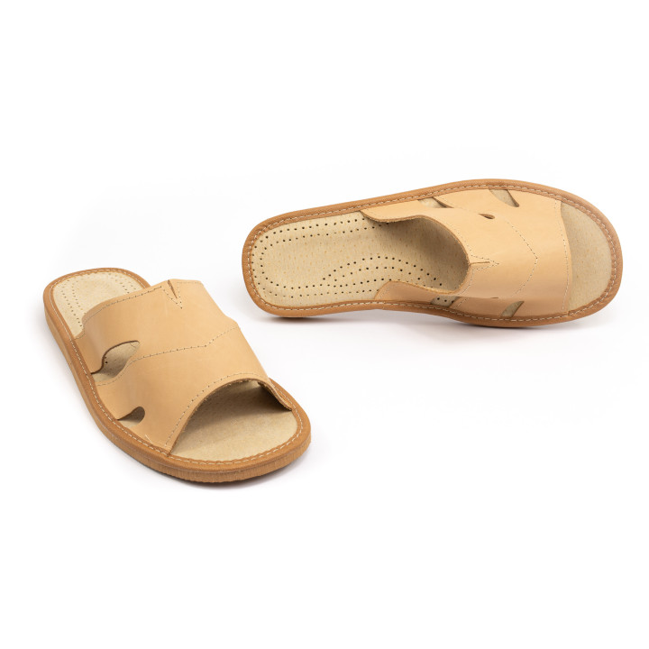 Skórzane męskie pantofle domowe, 100% wysokogatunkowa, kapcie domowe