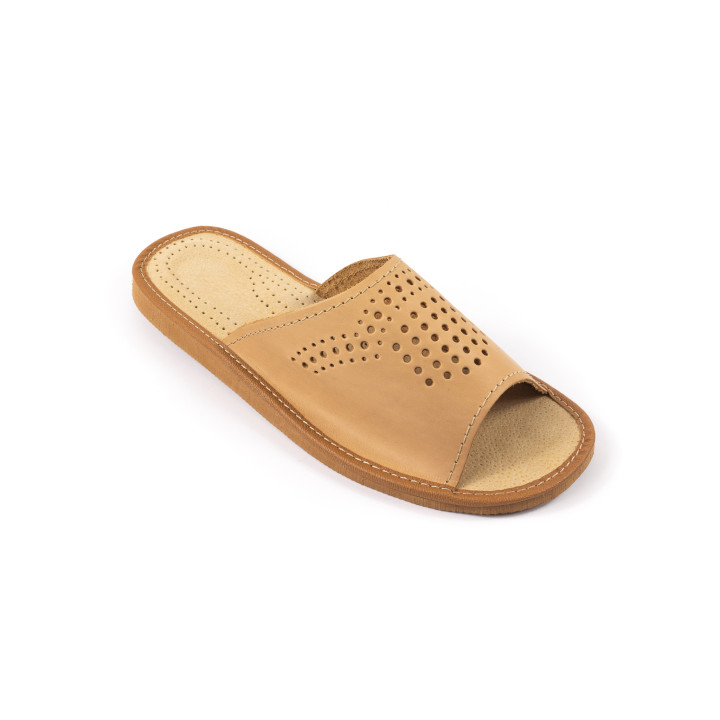 Najwyższej jakości skórzane pantofle domowe, Gatunek A+, laczki męskie