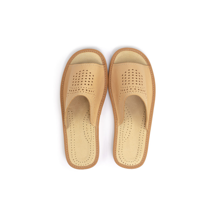 Najwyższej jakości skórzane pantofle domowe, Gatunek A+, laczki męskie