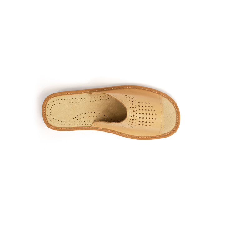 Najwyższej jakości skórzane pantofle domowe, Gatunek A+, laczki męskie