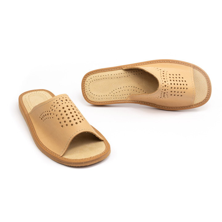 Najwyższej jakości skórzane pantofle domowe, Gatunek A+, laczki męskie