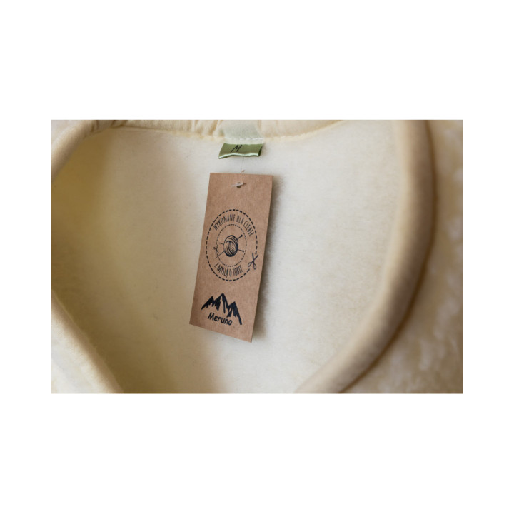 Wełniana kamizelka damska biała, ciepły bezrękawnik góralski