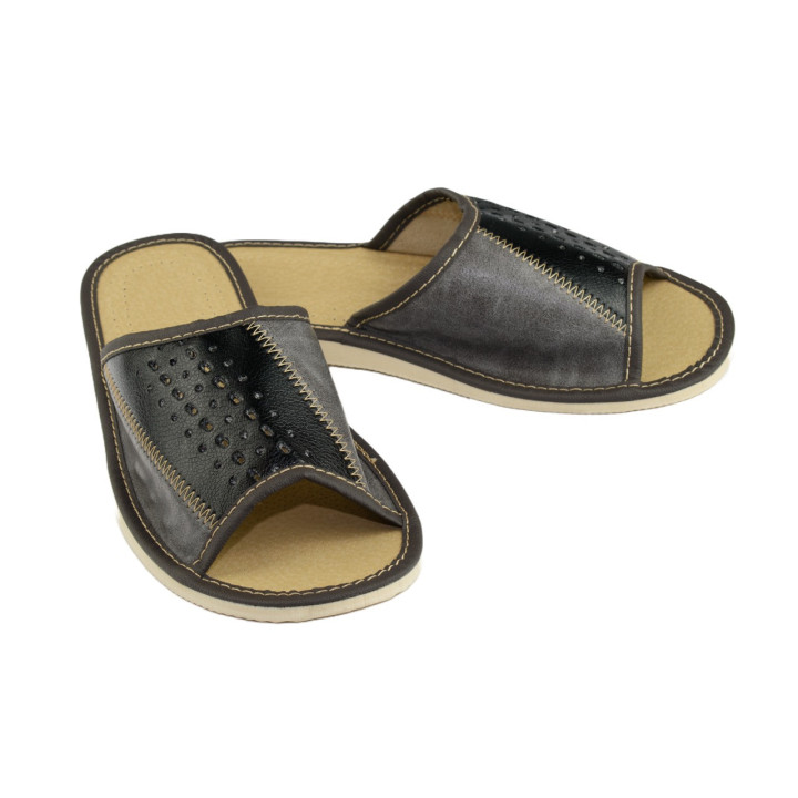 Pantofle domowe męskie, łączone kapcie dla Panów, klapki męskie domowe