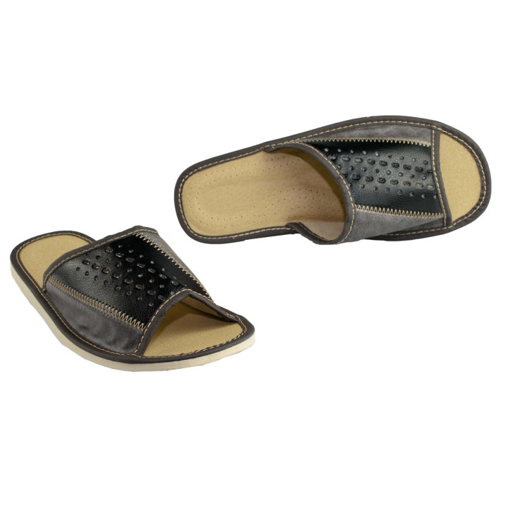 Pantofle domowe męskie, łączone kapcie dla Panów, klapki męskie domowe