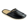 Czarne wygodne pantofle domowe, cichobiegi męskie