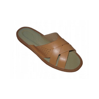 Przeplatane pantofle męskie z odkrytymi palcami