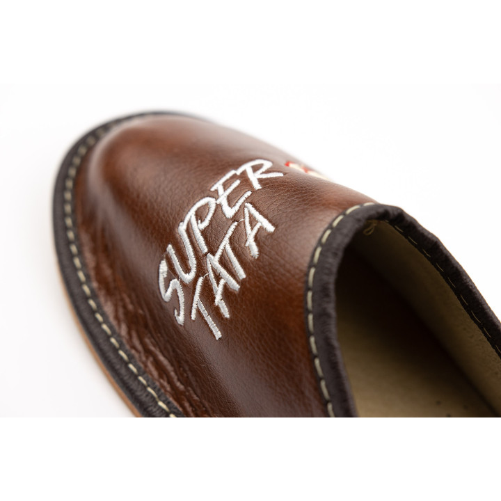 Kapcie domowe dla Taty, pantofle domowe męskie "Super Tata"